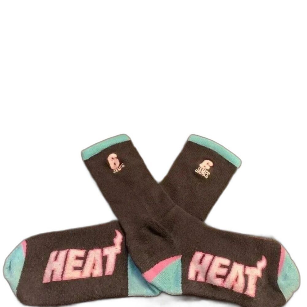 Miami Heat Socks Black Pink Blue